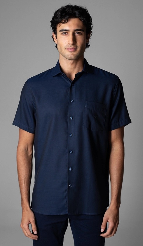 Camisa Manga Curta Lisa Red