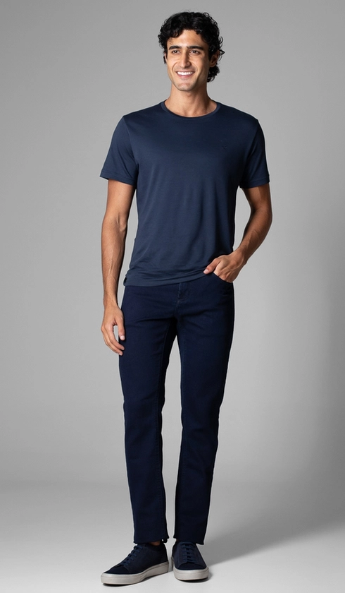 Calça Jeans 5 Bolsos Slim