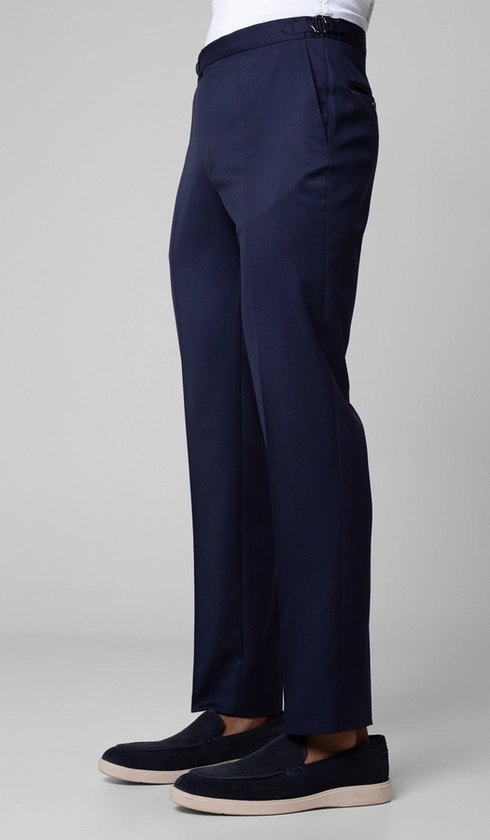 Calça Social Lisa com Fivela Gold