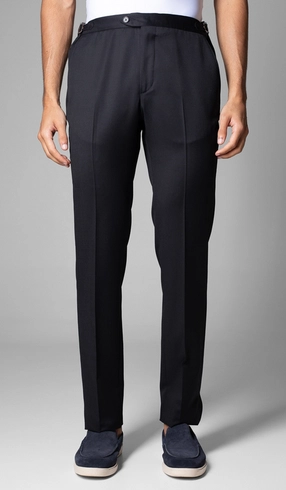Calça Social Lisa com Fivela Gold