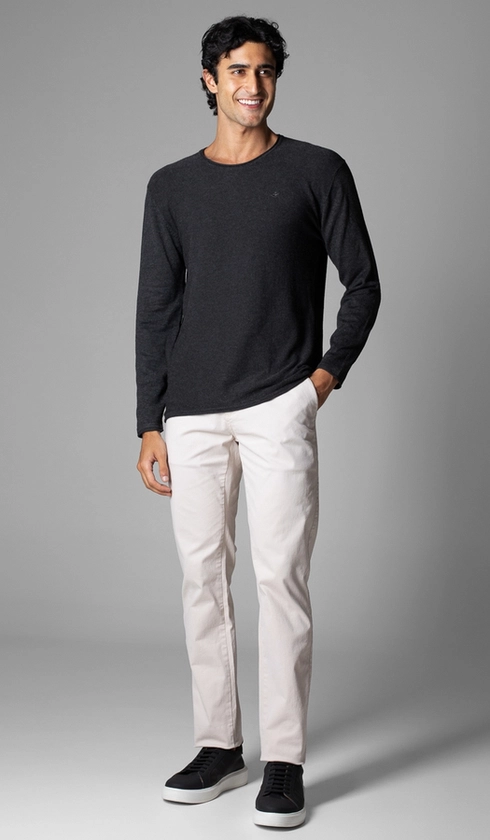 Calça Sarja Bolso Faca com Stretch