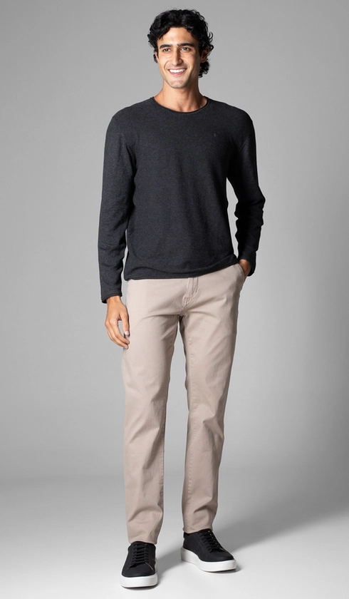 Calça Sarja Bolso Faca com Stretch