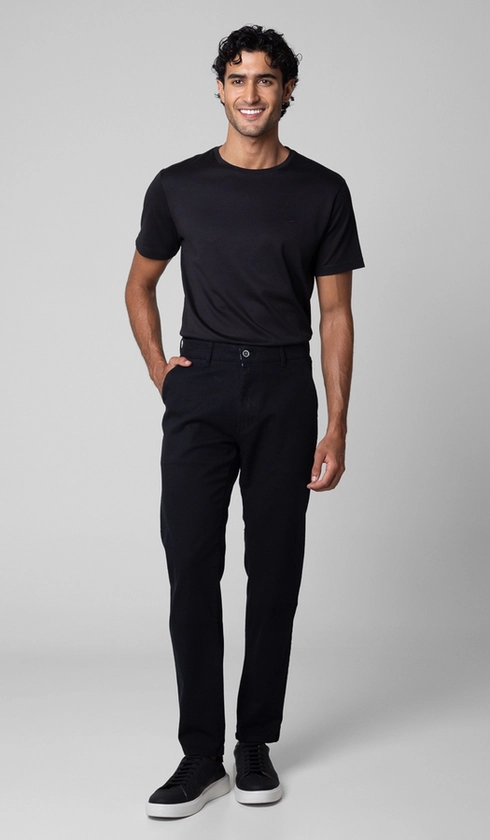 Calça Sarja Bolso Faca com Stretch