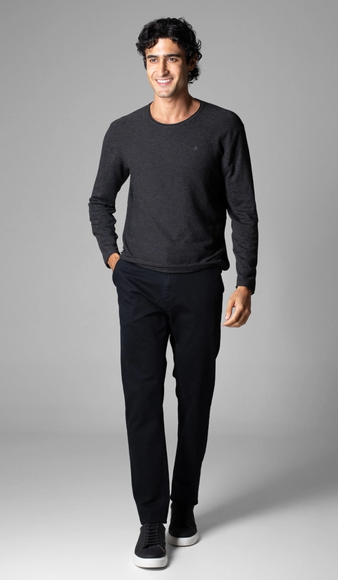 Calça Sarja Bolso Faca com Stretch