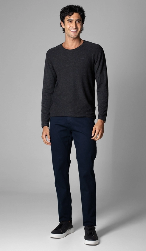 Calça Sarja Bolso Faca com Stretch