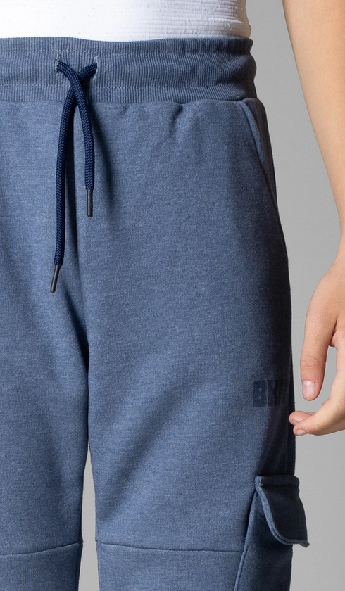 Calça Moletom Bolso Cargo Unilateral