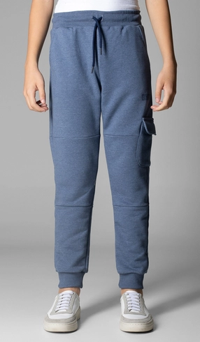 Calça Moletom Bolso Cargo Unilateral