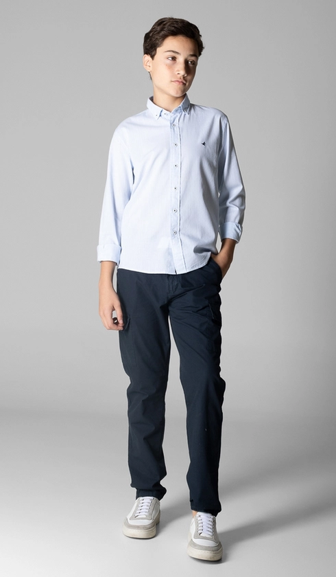 Camisa Manga Longa Casual Algodão Flame