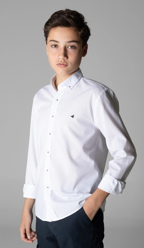 Camisa Manga Longa Casual Algodão Flame