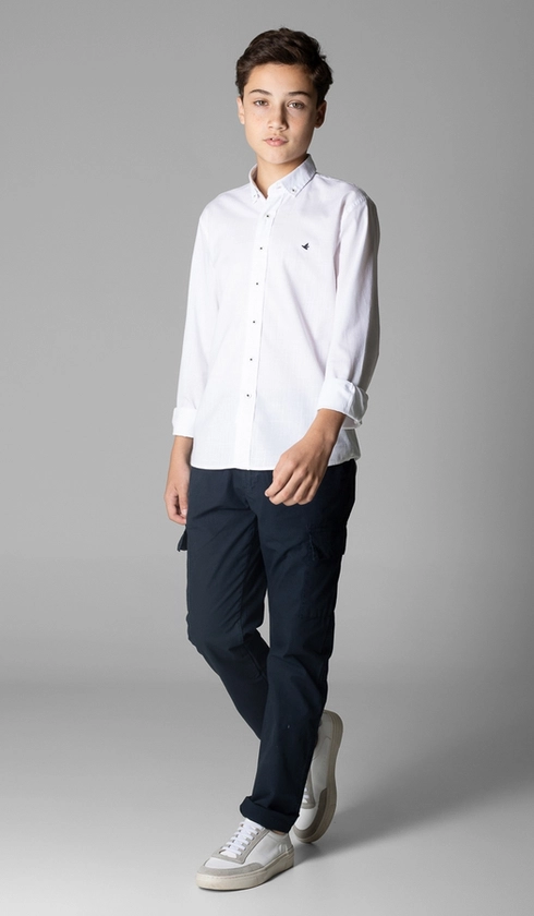 Camisa Manga Longa Casual Algodão Flame
