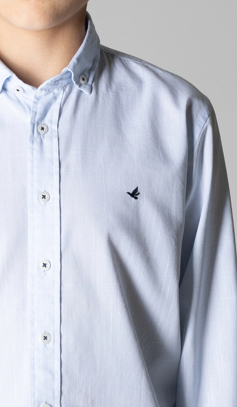 Camisa Manga Longa Casual Algodão Flame
