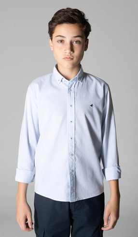 Camisa Manga Longa Casual Algodão Flame