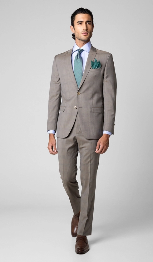 Terno Marzotto Xadrez Super Slim