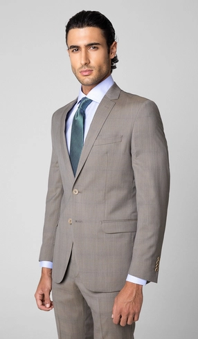 Terno Marzotto Xadrez Super Slim