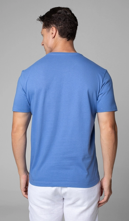 T-Shirt Manga Curta Gola Careca Estampada