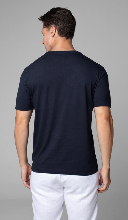 T-Shirt Manga Curta Gola Careca Estampada