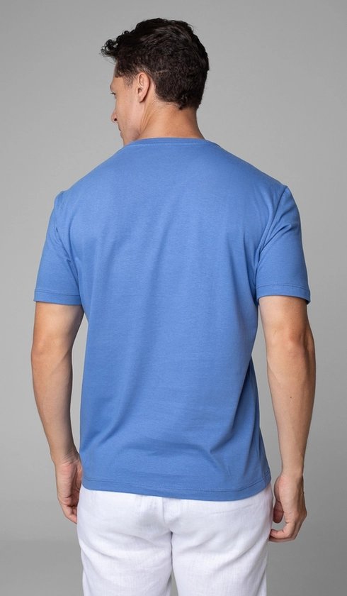 T-Shirt Manga Curta Gola Careca Estampada