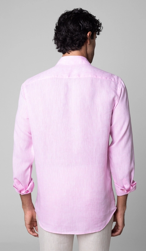 Camisa Manga Longa Linho Lisa
