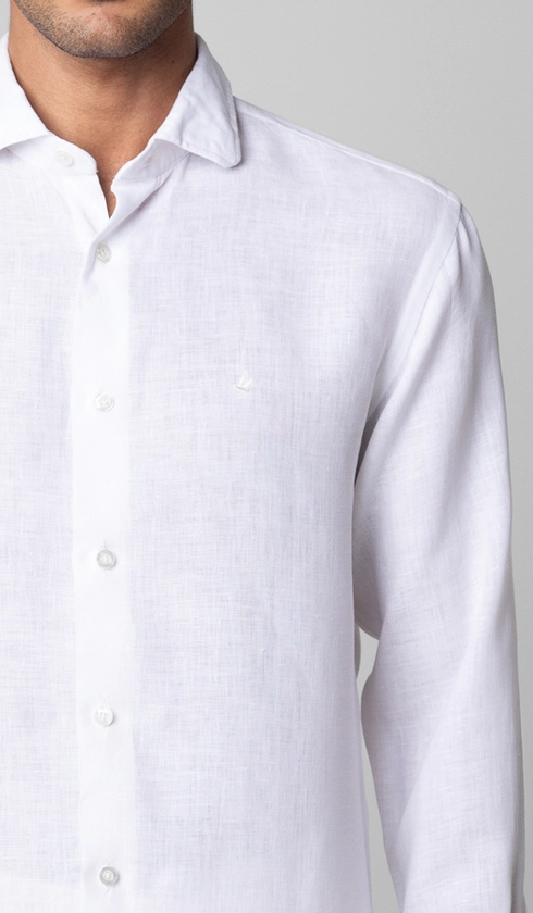 Camisa Manga Longa Linho Lisa