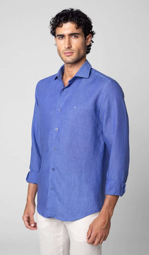 Camisa Manga Longa Linho Lisa