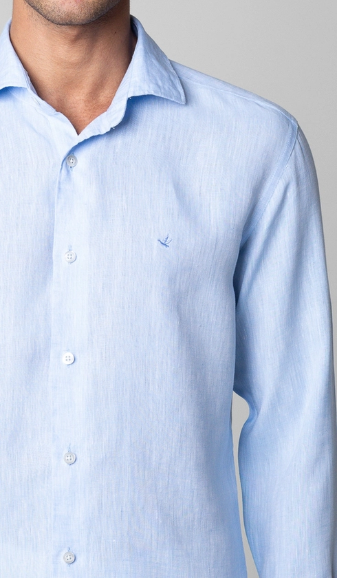 Camisa Manga Longa Linho Lisa