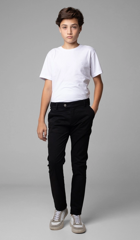 Calça Bolso Faca Sarja Acetinada
