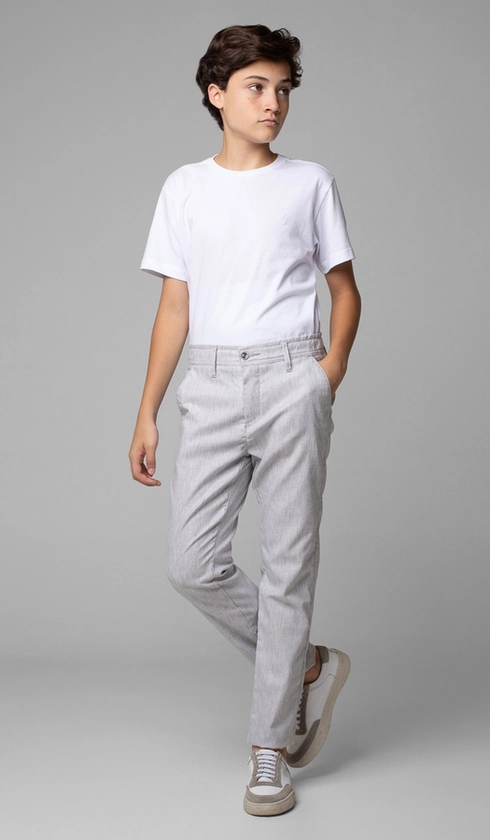 Calça Linho Misto Bolso Faca