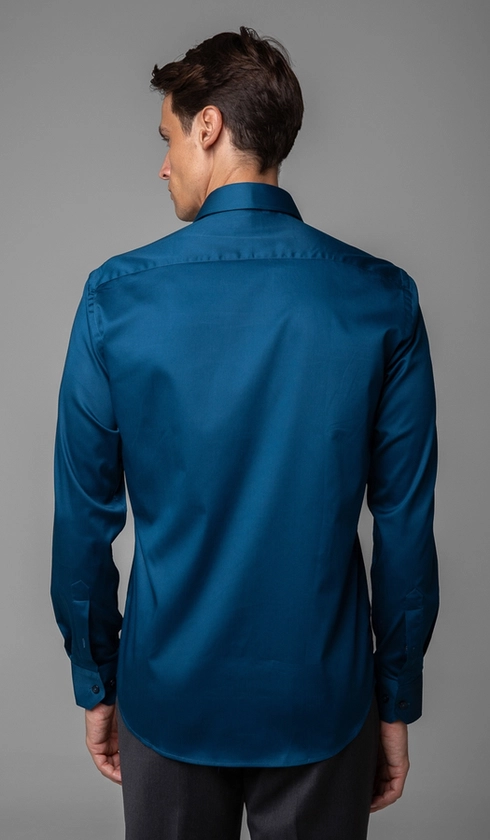 Camisa Manga Longa Slim Cetim