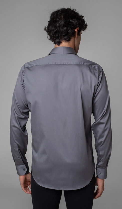 Camisa Manga Longa Slim Cetim