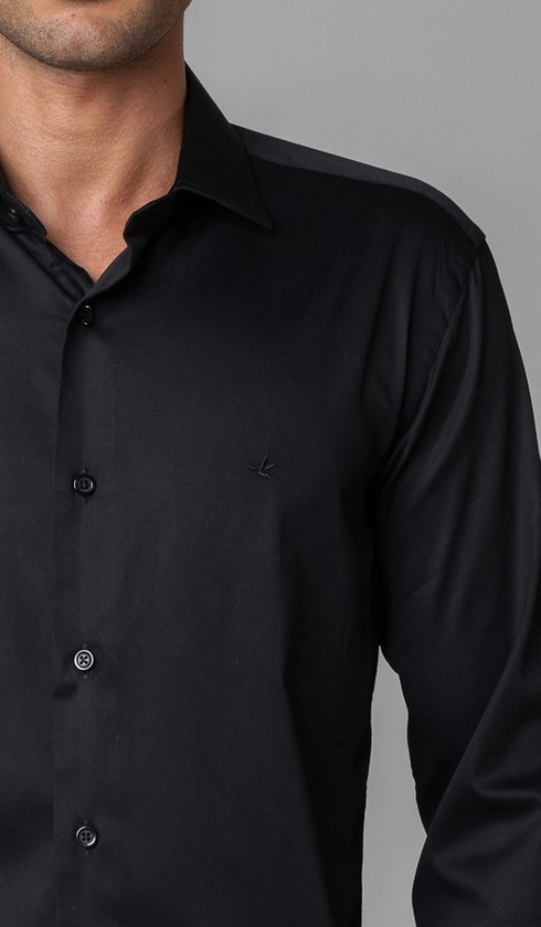 Camisa Manga Longa Slim Cetim