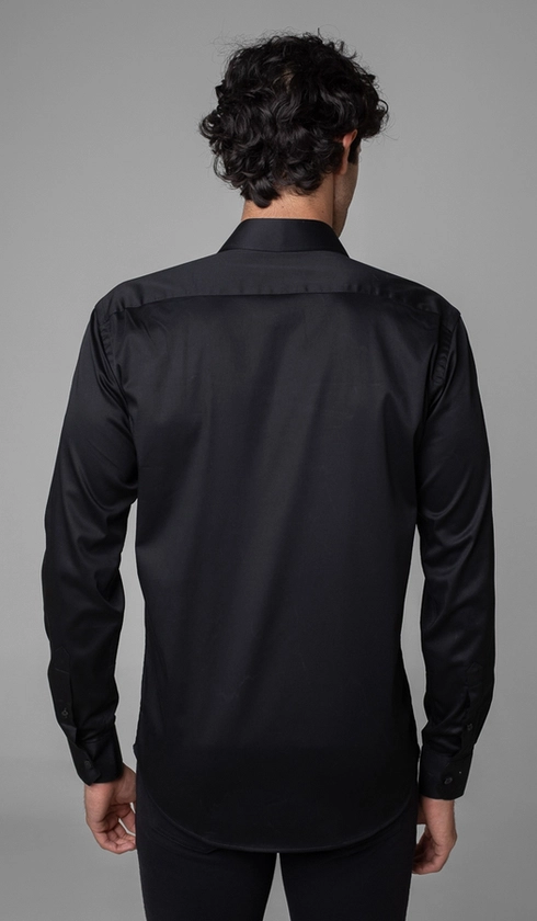 Camisa Manga Longa Slim Cetim