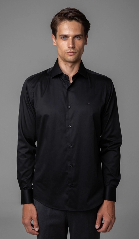 Camisa Manga Longa Slim Cetim