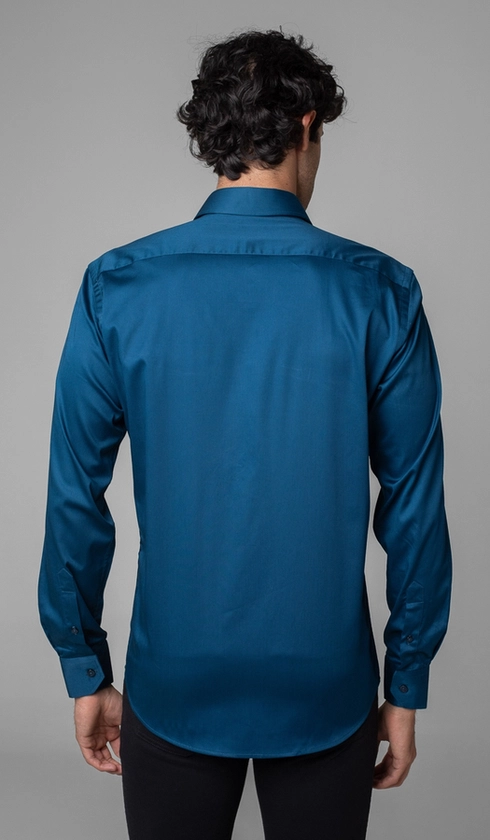 Camisa Manga Longa Slim Cetim