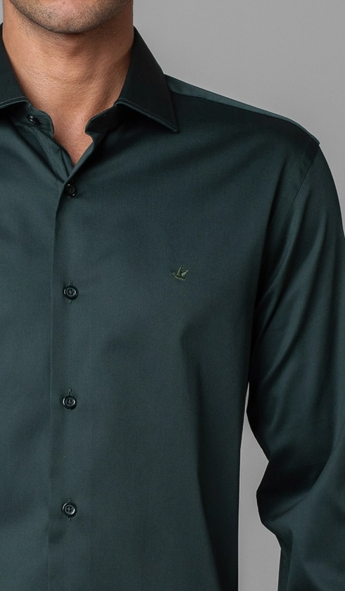 Camisa Manga Longa Slim Cetim