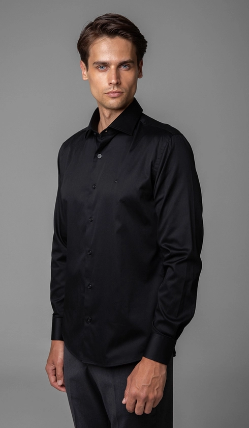 Camisa Manga Longa Slim Cetim