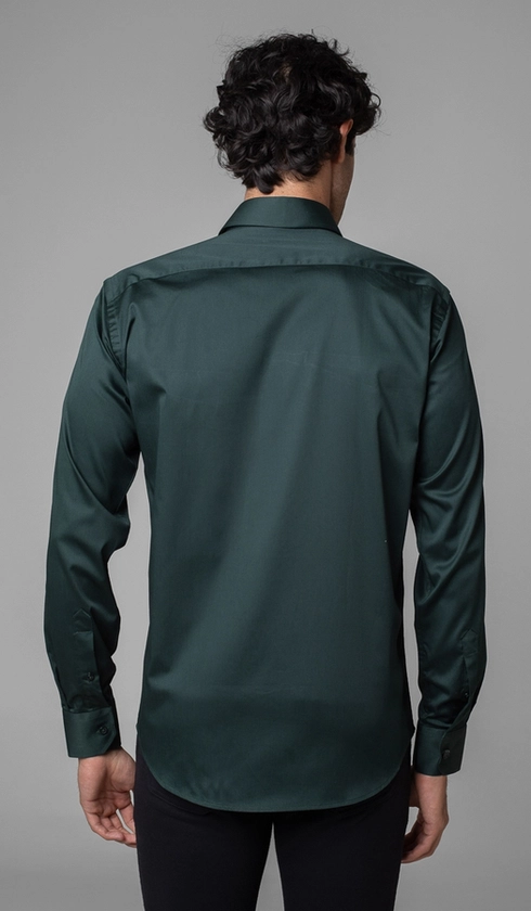 Camisa Manga Longa Slim Cetim