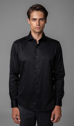 Camisa Manga Longa Slim Cetim