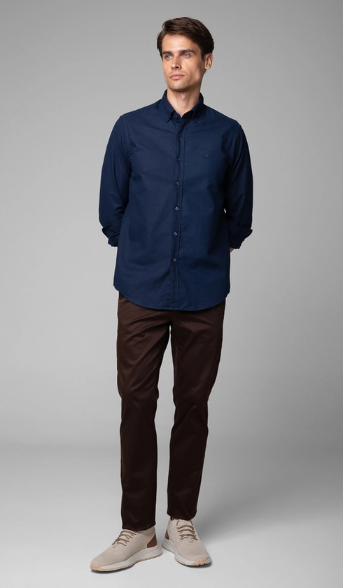 Camisa Manga Longa Oxford Button Down