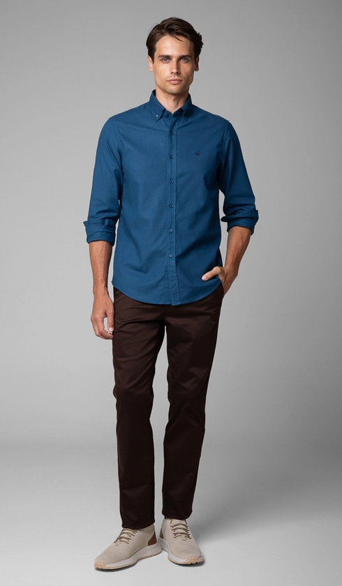 Camisa Manga Longa Oxford Button Down
