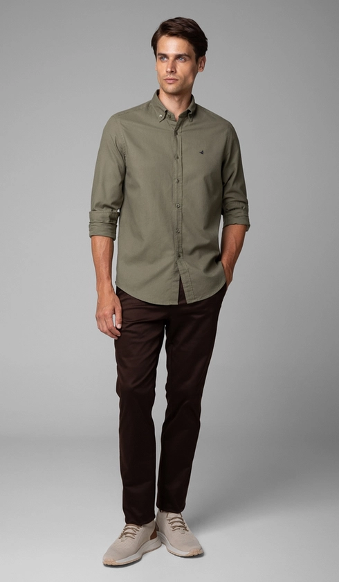 Camisa Manga Longa Oxford Button Down