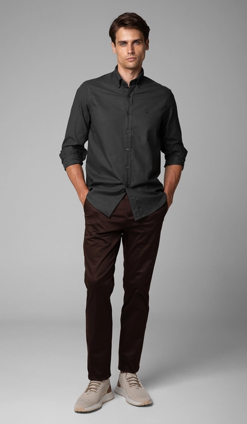 Camisa Manga Longa Oxford Button Down