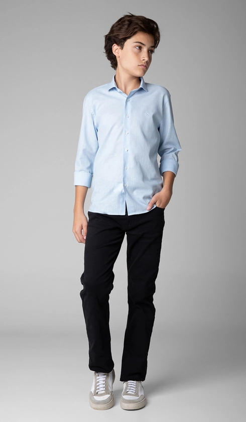 Camisa Manga Longa Algodão com Linho