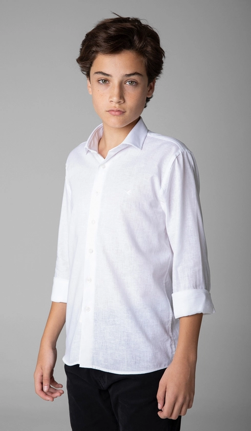 Camisa Manga Longa Algodão com Linho
