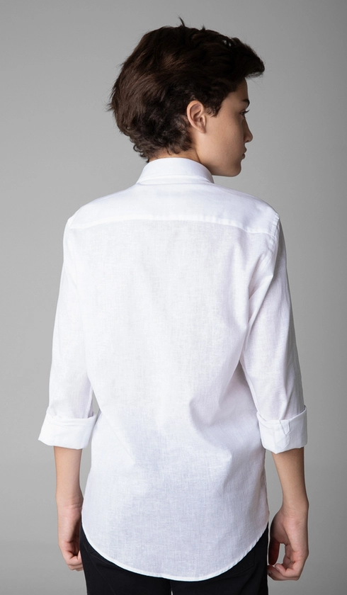 Camisa Manga Longa Algodão com Linho