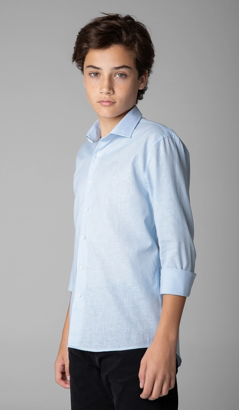 Camisa Manga Longa Algodão com Linho