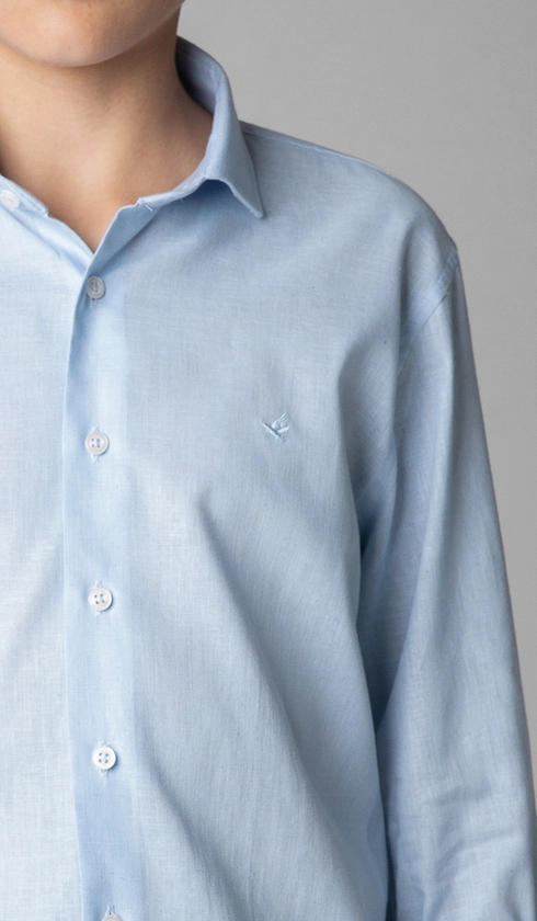Camisa Manga Longa Algodão com Linho