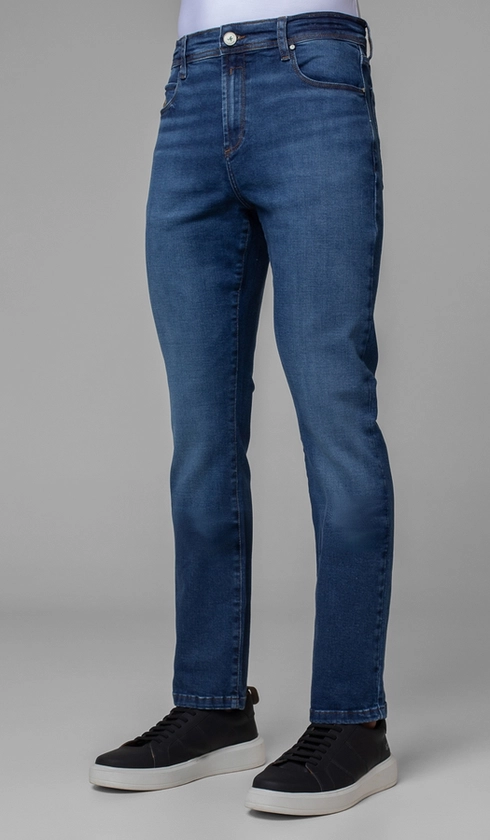 Calça Jeans 5 Bolsos Slim