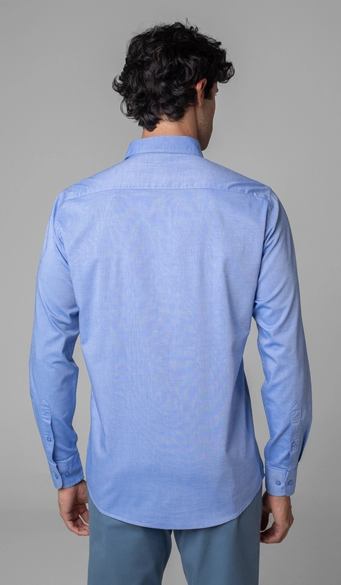 Camisa Manga Longa Lisa Oxford Green