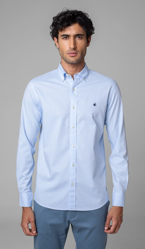 Camisa Manga Longa Lisa Oxford Green