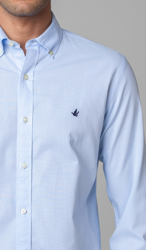 Camisa Manga Longa Lisa Oxford Green
